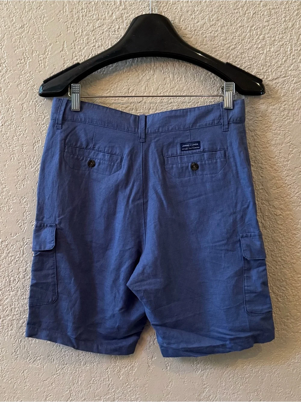 Janie & Jack Boys Chino Shorts Adjustable Waist Sz 14 Blue NWT